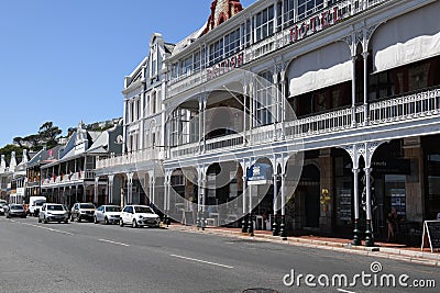 Colonial building of Simons town on South Africa Editorial Stock Photo