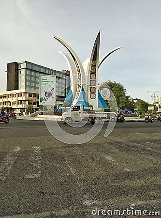 Simpang Lima Monument in Banda Aceh, Indonesia Editorial Stock Photo