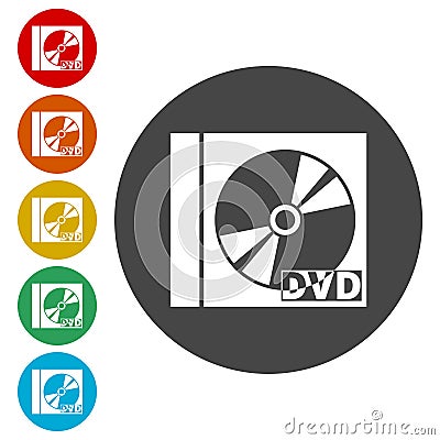 Simpe DVD icon Vector Illustration