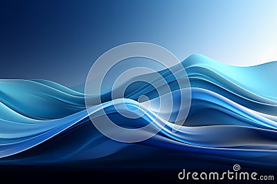 simple abstract blue thumbnail background. Generative AI Stock Photo