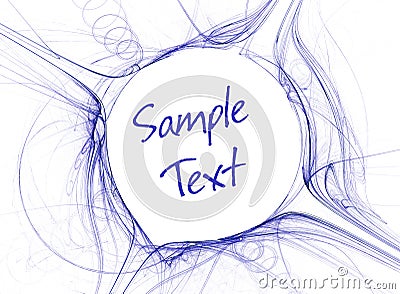 Simple abstract fractal sketch on a white Stock Photo