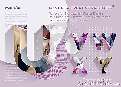 Simple Abstract Geometric Font. Perfect for Bold Headlines, Poster Designs, Creative Titles, Event Poster Template. Vector Illustration