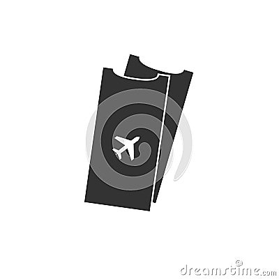 Simple airport plane ticket icon Vector Illustration