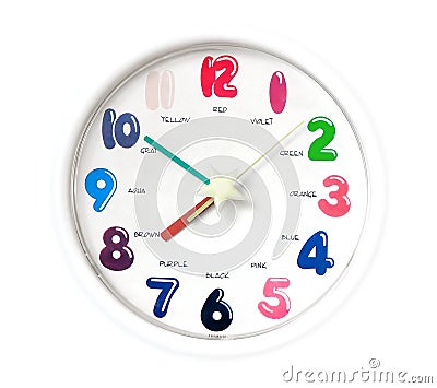 Simple analogue clock Stock Photo