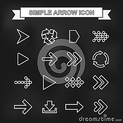 Simple arrow icon with unfocused background Stock Photo