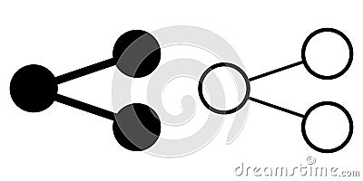 Simple arrows transmit sharing icon set vector. share icon set vector Vector Illustration