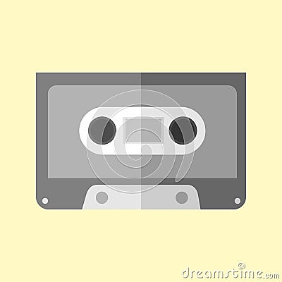 Simple Audio Cassette Vector Illustration Graphic Vector Illustration