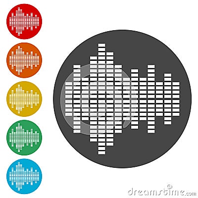 Simple Audio wave icon Vector Illustration