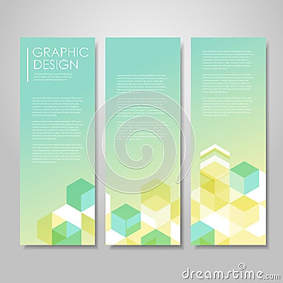 Simple background for banners set with hexagons element Vector Illustration