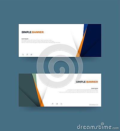 Simple banner modern design Vector Illustration