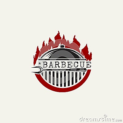 simple barbeque logo Vector Illustration