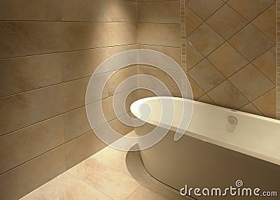 Simple bathroom Stock Photo