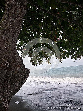 Simple beach in a small village Stock Photo