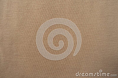 Simple beige jersey fabric from above Stock Photo