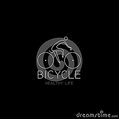 Simple bicycle line seamless pattern Vector Illustration