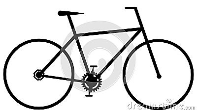 Simple bike icon Stock Photo