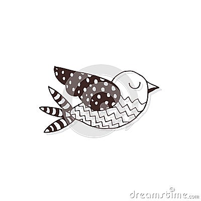 Simple bird design. Vector illustration decorative design Vector Illustration
