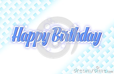 Simple birthday greeting card in a blue colour Stock Photo