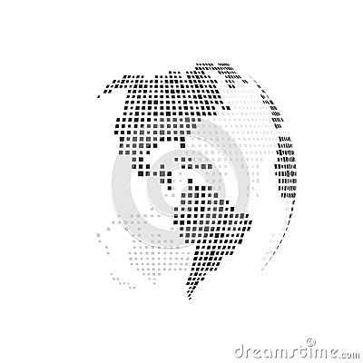 Simple black earth Vector Illustration