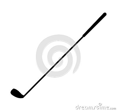 Simple, black golf club silhouette Vector Illustration