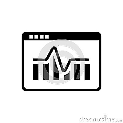 graph statistic Folder icon vector image Vector Illustration