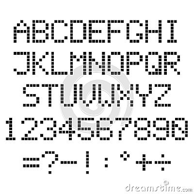 Pixel alphabet Vector Illustration