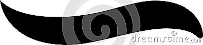 Simple black wavy ribbon banner drawing is creating empty space for text or design elements in a minimalist graphic Vector Illustration