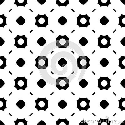 Simple black and white geometric seamless pattern Vector Illustration