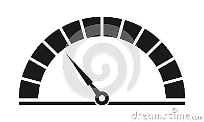 Simple block type of speedometer vector design Vector Illustration
