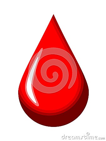 Simple blood drop, medical illustration. Vector Illustration