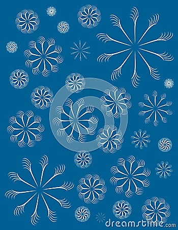 Simple Blue Decorative Xmas Background Stock Photo