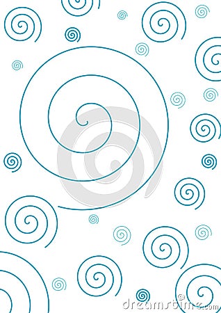 Simple Blue Spiral Background Vector Illustration