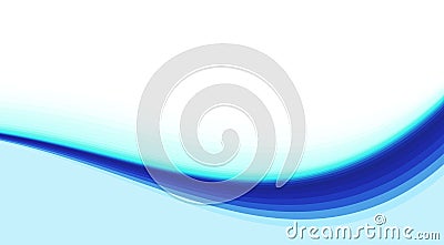 Simple blue striped wave on white background. Vector graphics Vector Illustration