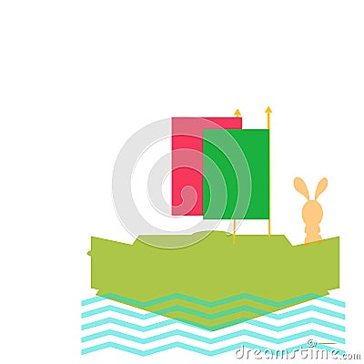 A simple boat logo sign on white background and wallpaper Stock Photo