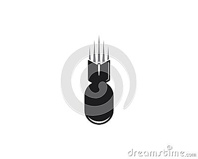 Simple bomb logo vector icon illustration Vector Illustration