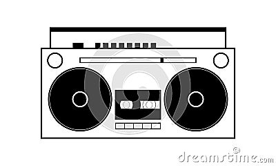 Simple boombox vector illustration Vector Illustration