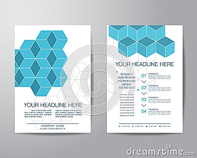 simple box brochure flyer design layout template in A4 size, vector eps10 Vector Illustration