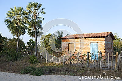 Simple Brazilian Village Home Architecture Stock Photo