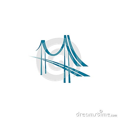 Simple bridge logo template Stock Photo