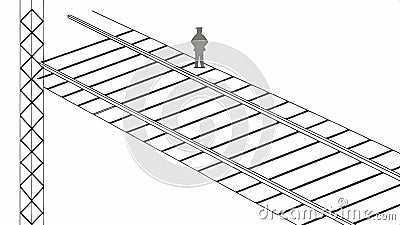 Simple bridge outline, for minimalist architecture and connection themes vector design Generative AI Vector Illustration