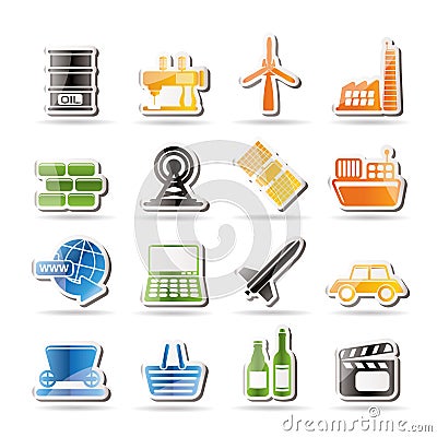 Simple Business and industry icons Vector Illustration