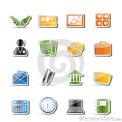 Simple Business and office icons Vector Illustration