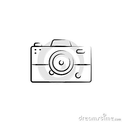 simple camera outine logo style icon. Element of photo icon for mobile concept and web apps. Outline simple camera icon can be Stock Photo
