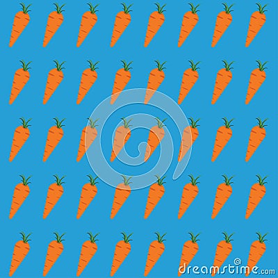 simple carrot repeating seamless pattern Vector Illustration