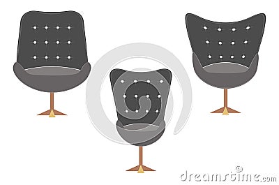 Simple cartoon armchair Vector Illustration