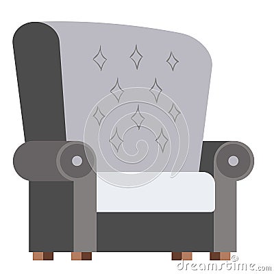 Simple cartoon armchair Vector Illustration