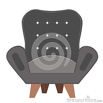 Simple cartoon armchair Vector Illustration