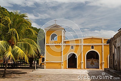 Simple Catholic church on Ometepe island Stock Photo