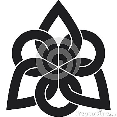 Simple celtic symbol, black Stock Photo