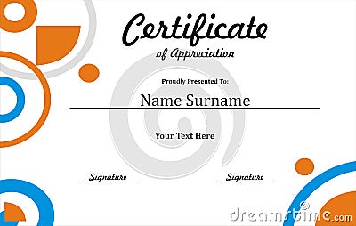 simple certificate Vector Illustration